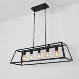Industrial Metal Pendant Light Trapezoidal Hanging Ceiling Light