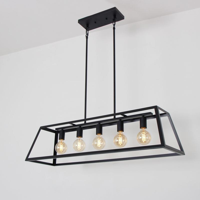 Industrial Metal Pendant Light Trapezoidal Hanging Ceiling Light