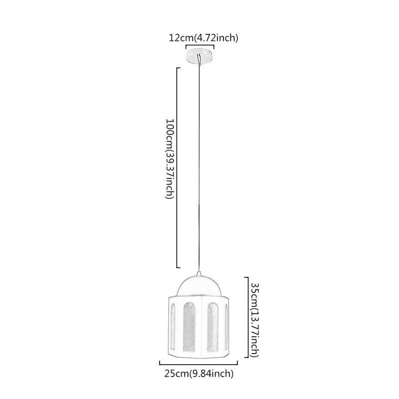 Castle Shaped Pendant Light Modern Blue and White Color Light