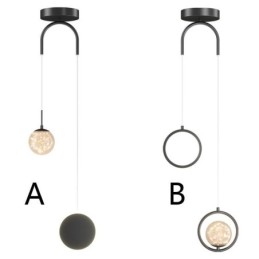 Round Ring Pendant Light Modern Ball Hanging Lamp
