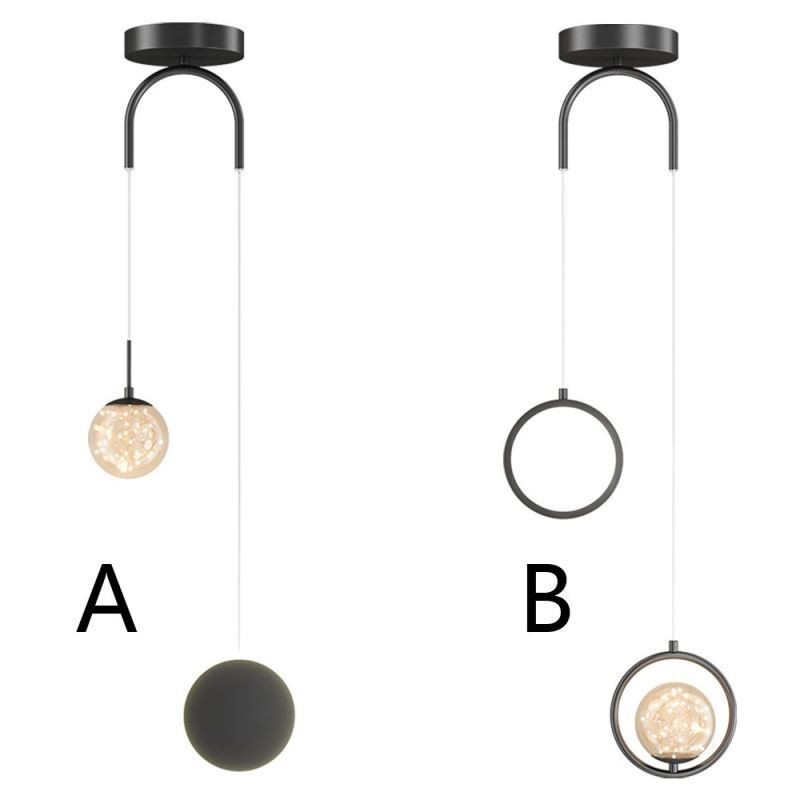 Round Ring Pendant Light Modern Ball Hanging Lamp