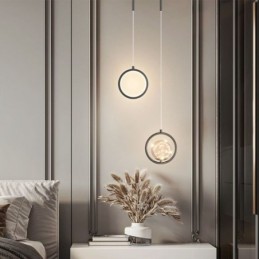 Round Ring Pendant Light Modern Ball Hanging Lamp