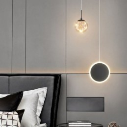 Round Ring Pendant Light Modern Ball Hanging Lamp