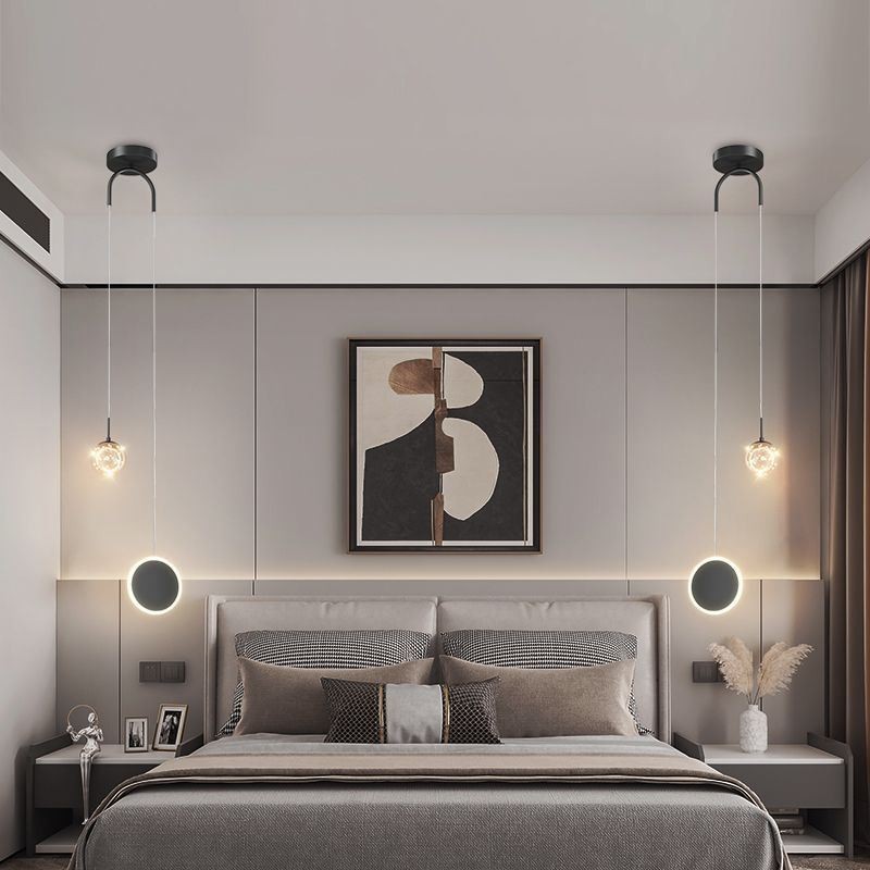 Round Ring Pendant Light Modern Ball Hanging Lamp