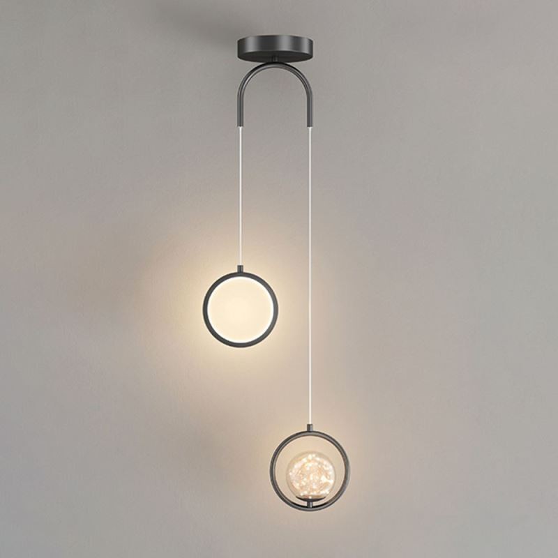 Round Ring Pendant Light Modern Ball Hanging Lamp