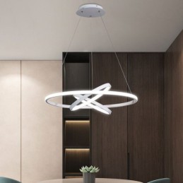 Modern Chandelier Dimmable 3 Ring Pendant Lighting