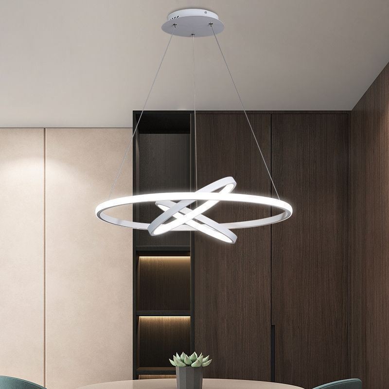 Modern Chandelier Dimmable 3 Ring Pendant Lighting