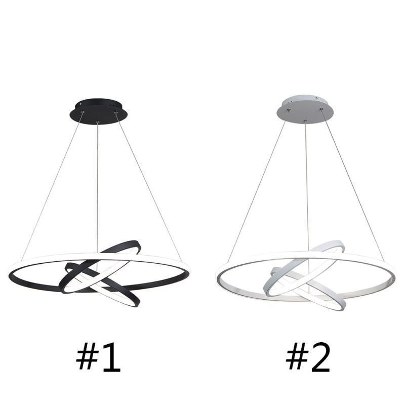 Modern Chandelier Dimmable 3 Ring Pendant Lighting