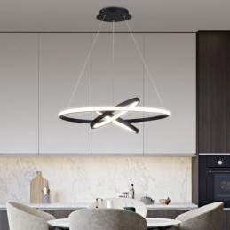 Modern Chandelier Dimmable 3 Ring Pendant Lighting