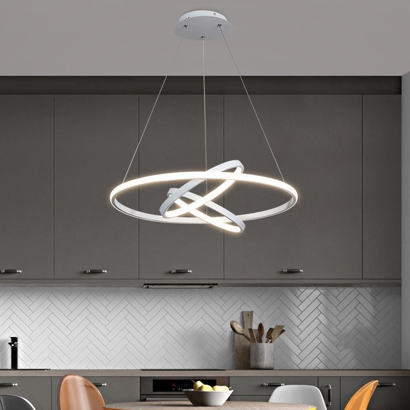 Modern Chandelier Dimmable 3 Ring Pendant Lighting
