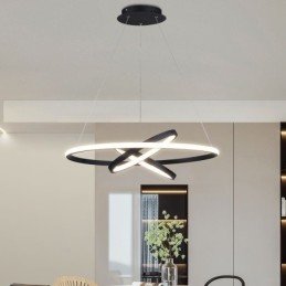 Modern Chandelier Dimmable 3 Ring Pendant Lighting