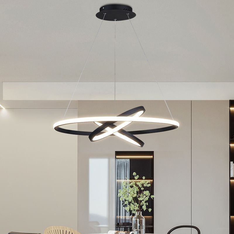 Modern Chandelier Dimmable 3 Ring Pendant Lighting