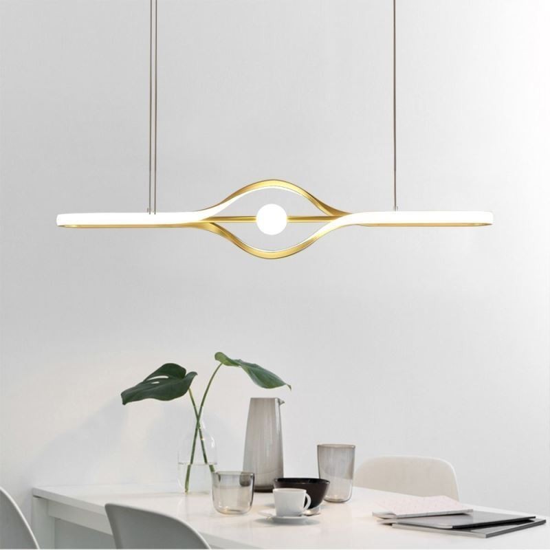 Modern Linear Pendant Light Long Strip Hanging Lamp