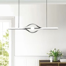 Modern Linear Pendant Light Long Strip Hanging Lamp