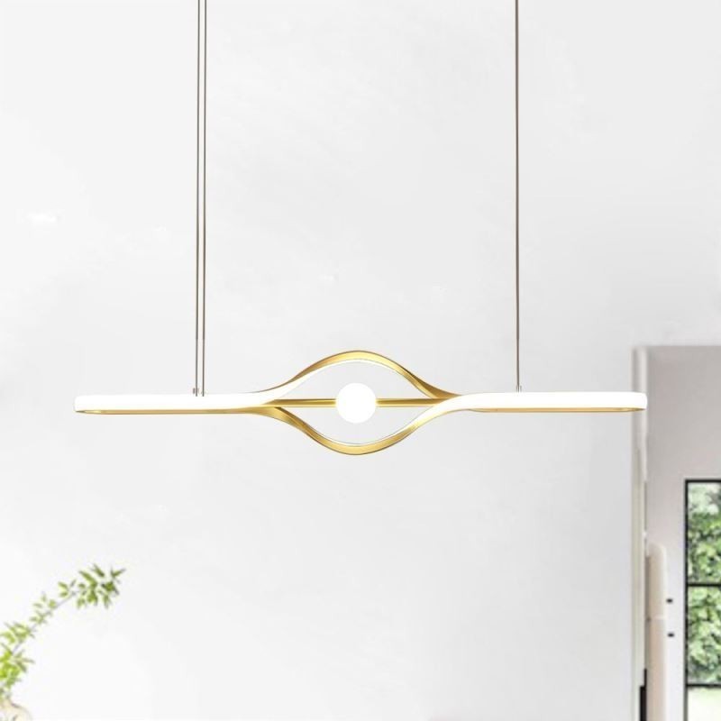 Modern Linear Pendant Light Long Strip Hanging Lamp