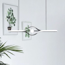 Modern Linear Pendant Light Long Strip Hanging Lamp
