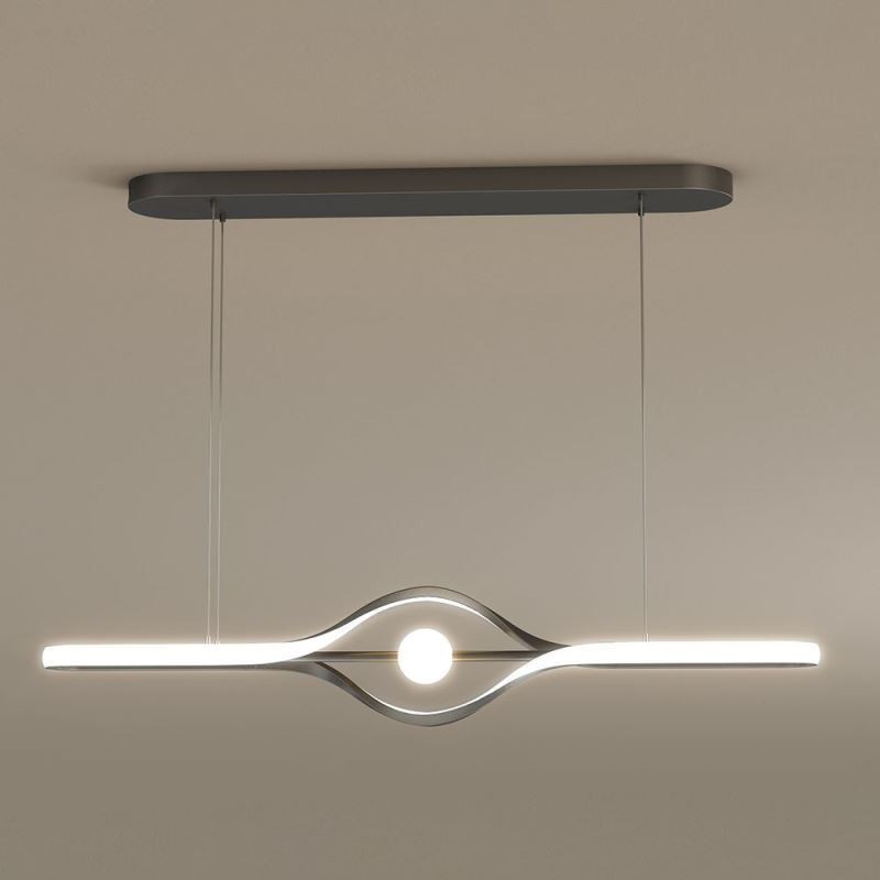 Modern Linear Pendant Light Long Strip Hanging Lamp