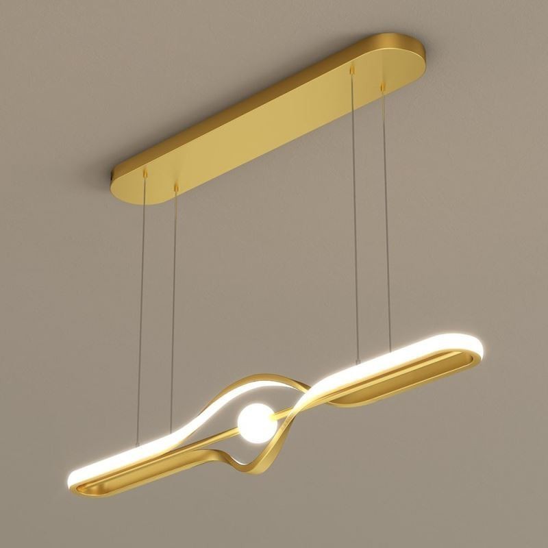Modern Linear Pendant Light Long Strip Hanging Lamp