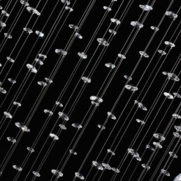 Modern Crystal Chandelier Round Raindrop Ceiling Light