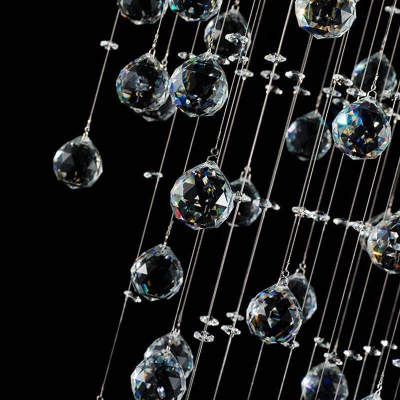 Modern Crystal Chandelier Flush Mount Ceiling Light