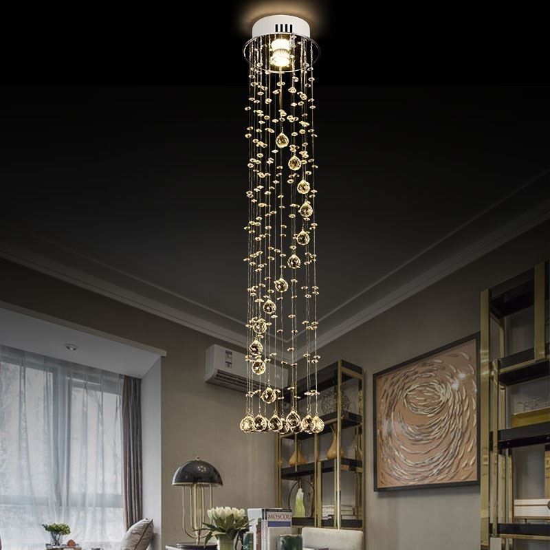 Luxury Large Chandelier Modern Crystal Flush Mount Ceiling Light Fixtures