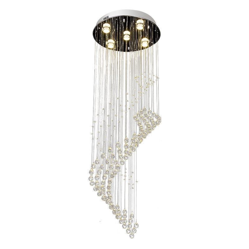 Elegant Crystal Chandelier Raindrop Ceiling Lights Foyer