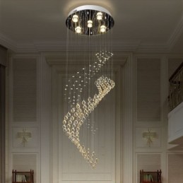 Elegant Crystal Chandelier Raindrop Ceiling Lights Foyer