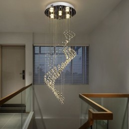 Elegant Crystal Chandelier Raindrop Ceiling Lights Foyer