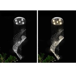 Elegant Crystal Chandelier Raindrop Ceiling Lights Foyer