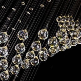 Elegant Crystal Chandelier Raindrop Ceiling Lights Foyer