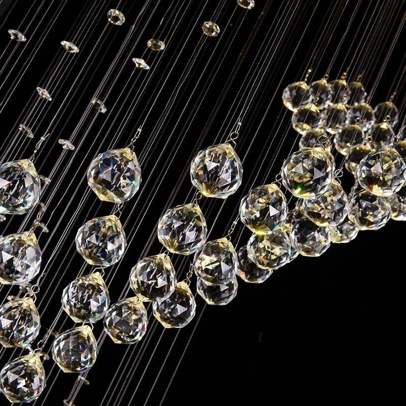 Elegant Crystal Chandelier Raindrop Ceiling Lights Foyer
