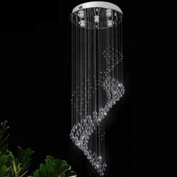 Elegant Crystal Chandelier Raindrop Ceiling Lights Foyer