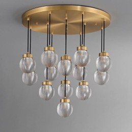 American Cluster Pendant Lamp Light Luxurious Glass Ball Ceiling Light