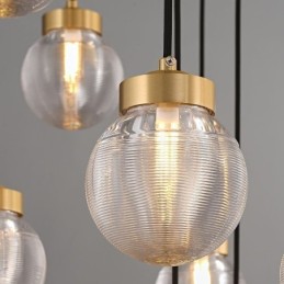 American Cluster Pendant Lamp Light Luxurious Glass Ball Ceiling Light
