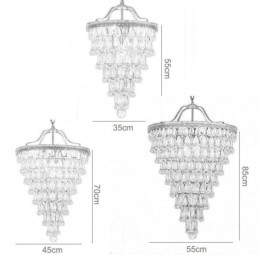 American Crystal Ceiling Light Country Retro Round Pendant Light