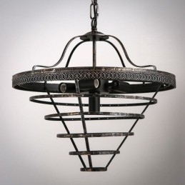 American Crystal Ceiling Light Country Retro Round Pendant Light