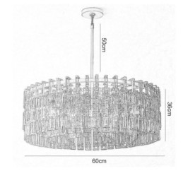 American Ceiling Light Luxury Crystal Pendant Light 60cm