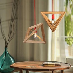 Nordic Wood Chandelier Cafe Clothing Creative Retro Decorative Oak Chandelier