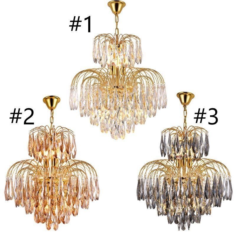 Crystal Pendant Light Contemporary Duplex Decorative Ceiling Light