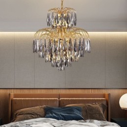 Crystal Pendant Light Contemporary Duplex Decorative Ceiling Light