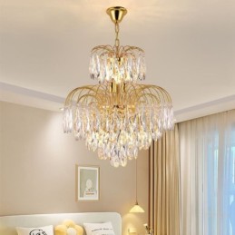Crystal Pendant Light Contemporary Duplex Decorative Ceiling Light