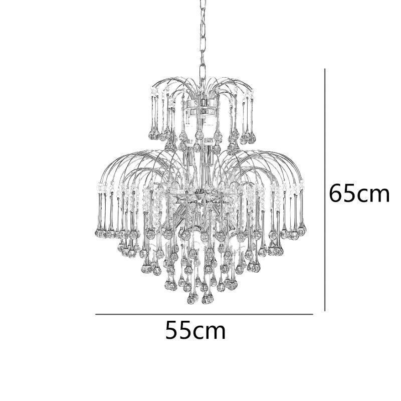 Crystal Pendant Light Elegant Duplex Decorative Ceiling Light