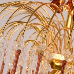 Crystal Pendant Light Elegant Duplex Decorative Ceiling Light