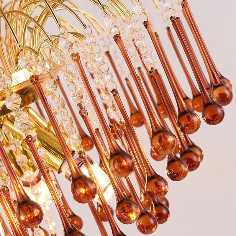 Crystal Pendant Light Elegant Duplex Decorative Ceiling Light