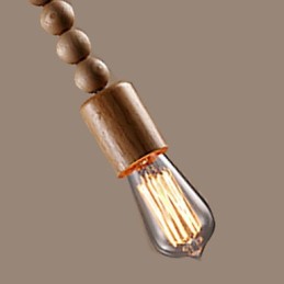 Chandelier Mini Style Traditional Classic Wood Bamboo