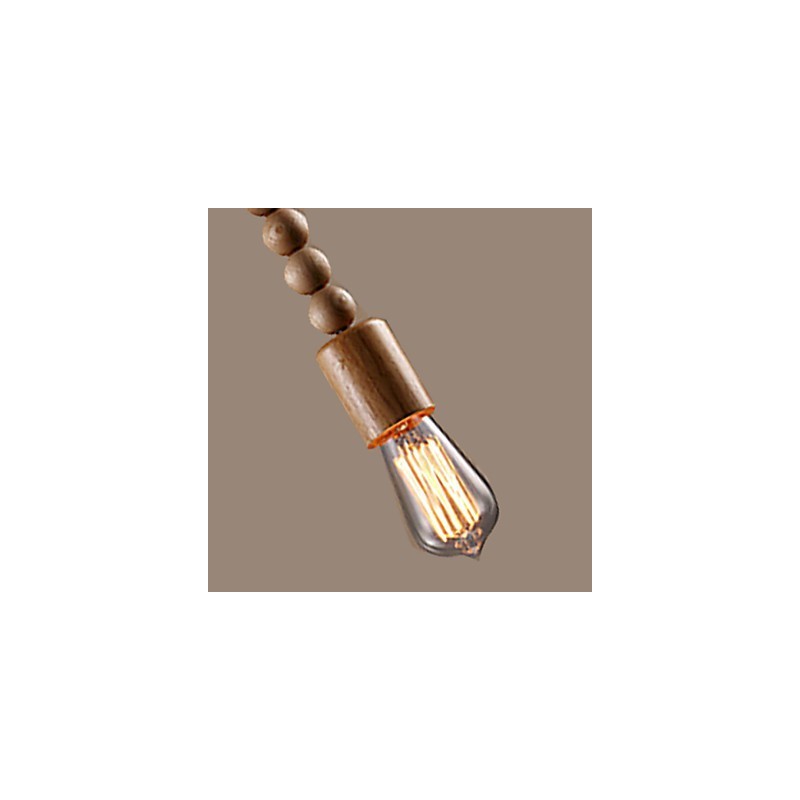 Chandelier Mini Style Traditional Classic Wood Bamboo