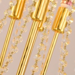 Tapered Crystal Pendant Light Exquisite Duplex Decorative Ceiling Light