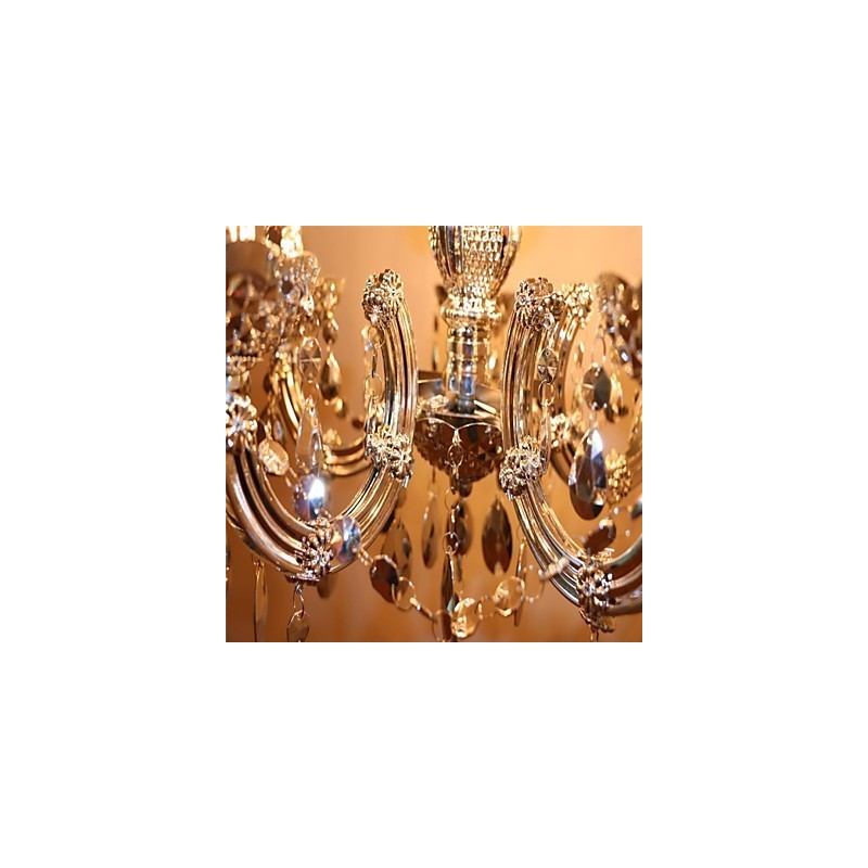 Modern Silver Acrylic Crystal Style Chandelier With 5 Lights