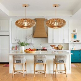 Log Basswood Ceiling Light 17cm Oval Wooden Lampshade