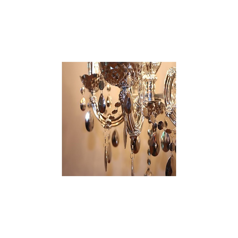 Modern Silver Acrylic Crystal Style Chandelier With 5 Lights